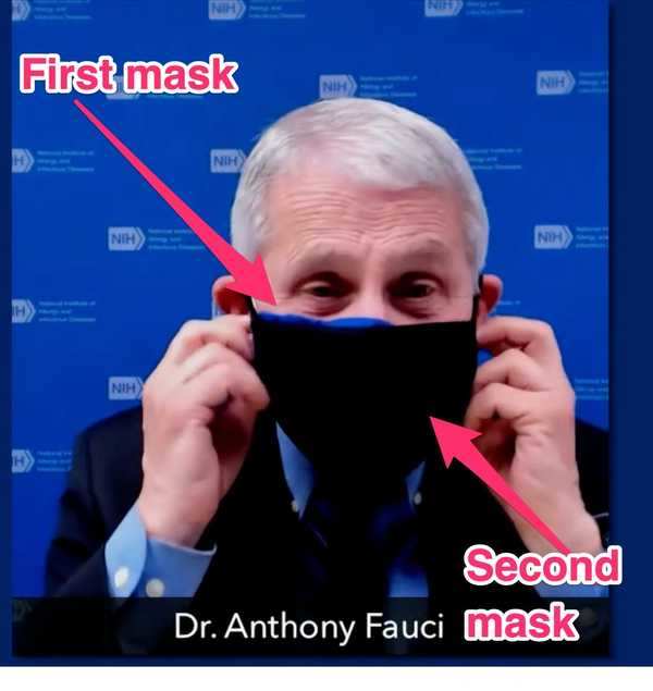 dr fauci double mask